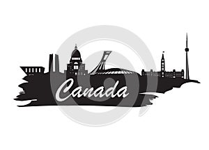 Canada Landmark Global Travel And Journey paper background. Vector Design Template.used for your