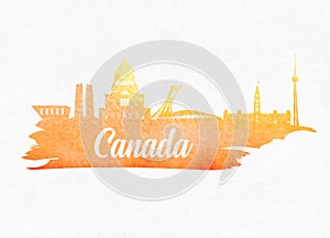 Canada Landmark Global Travel And Journey paper background. Vector Design Template.used for your advertisement, book, banner,