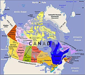 Canada map.