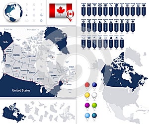 Canada Map and it's states