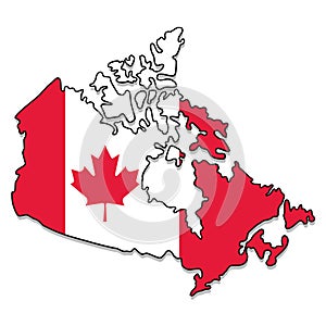 Canada.Map of Canada vector illustration