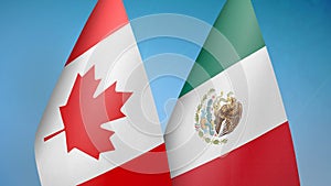 Canada and Mexico two flags