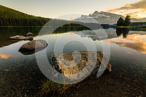 Canada Mountain Lake Sunset