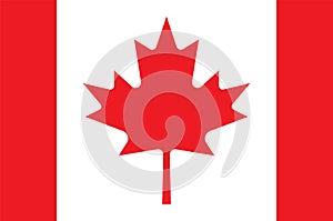Canada national flag design element. Red maple leaf.