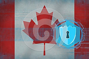 Canada network security. Digital defense concept.