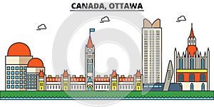Canada, Ottawa. City skyline architecture . Editable photo