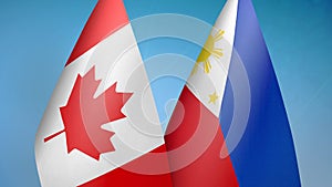 Canada and Philippines two flags