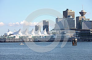 Canada Place & Vancouver BC skyline, Canada.