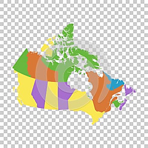 Canada political vector map