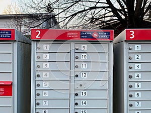 Canada Post Community Mailbox System in Ottawa, Canada
