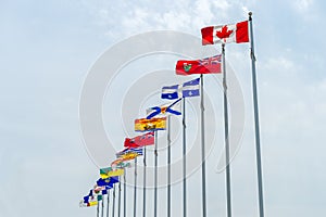 Canada and Province flags photo