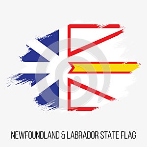 Canada Province Newfoundland Labrador State Vector Flag Design Template. Newfoundland Labrador State Flag for Independence Day