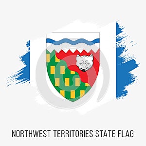 Canada Province Northwest Territories Vector Flag Design Template. Northwest Territories Flag for Independence Day