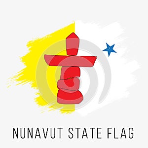 Canada Province Nunavut Vector Flag Design Template. Nunavut Flag for Independence Day