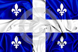 3d waving flag of Quebec