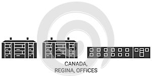 Canada, Regina, Offices travel landmark vector illustration photo