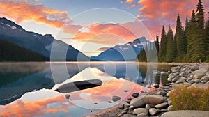 Canada\'s Serene Sunrise - Exploring British Columbia\'s Lake National Park