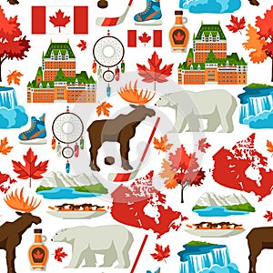 Canada seamless pattern.