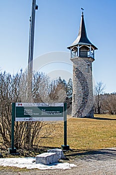 Canada Sign and Waterloo Pioneer Memorial Tower