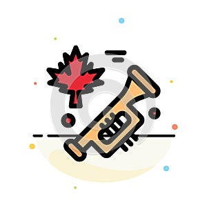 Canada, Speaker, Laud Abstract Flat Color Icon Template