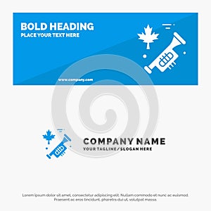 Canada, Speaker, Laud SOlid Icon Website Banner and Business Logo Template photo