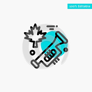 Canada, Speaker, Laud turquoise highlight circle point Vector icon photo