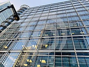 Iconic 20 Canada Square office building in Canary Wharf London , United Kingdom