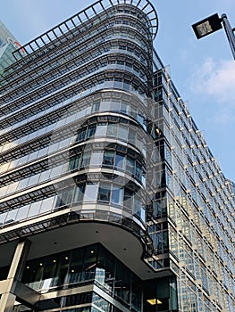 Iconic 20 Canada Square office building in Canary Wharf London , United Kingdom