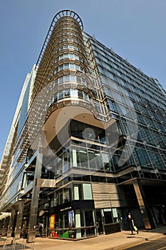 20 Canada Square office building in Canary Wharf London , United Kingdom