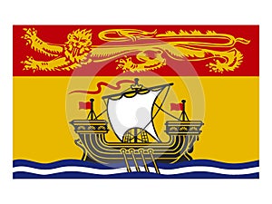 Canada state flag of New Brunswick photo