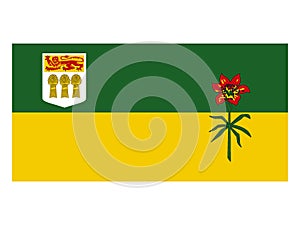 Canada state flag of Saskatchewan