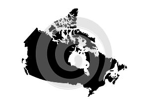 Canada State Map Vector silhouette photo