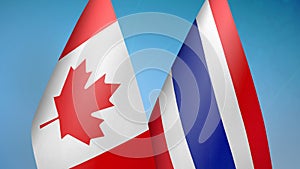 Canada and Thailand two flags