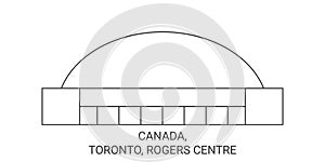 Canada, Toronto, Rogers Centre travel landmark vector illustration