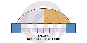 Canada, Toronto, Rogers Centre travel landmark vector illustration