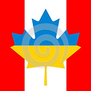 Canada-Ukraine Flag. Friendship.