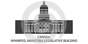 Canada, Winnipeg, Manitoba Legislative Building travel landmark vector illustration photo