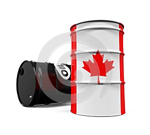 Canadaian Flag Oil Barrel