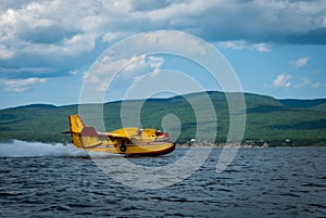 Canadair water bomber in action