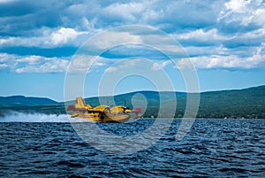 Canadair water bomber in action