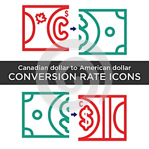 Canadian and American Dollar Exchange