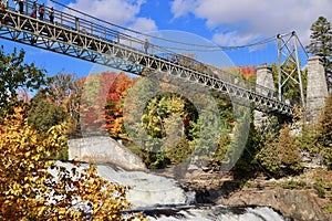 Canadian Autumn, Bridge over Waterfalls