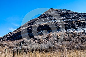 Canadian badlands in late spring, Drunheller, Alberta, Canada