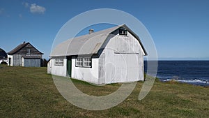 Canadian barns - Are the castles of the country Canada. Impressive, magnificent, irreplaceable. Haut Gaslesie. Quebec.