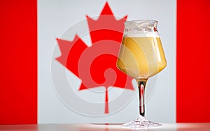 Canadian Beer Canada Flag Teku Glass photo