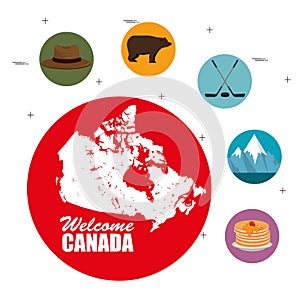 Canadian culture set icons