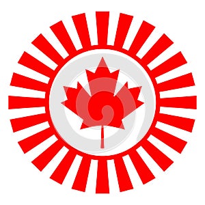 Canadian decorative red symbol sign badge logo icon.