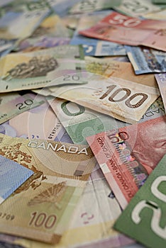 Canadian Dollar Bills photo