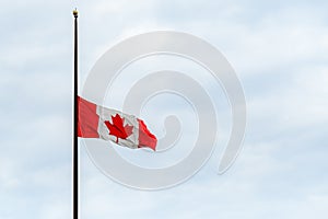 Canadian Flag At Half Mast