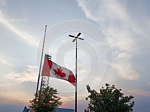 Canadian Flag at half mast